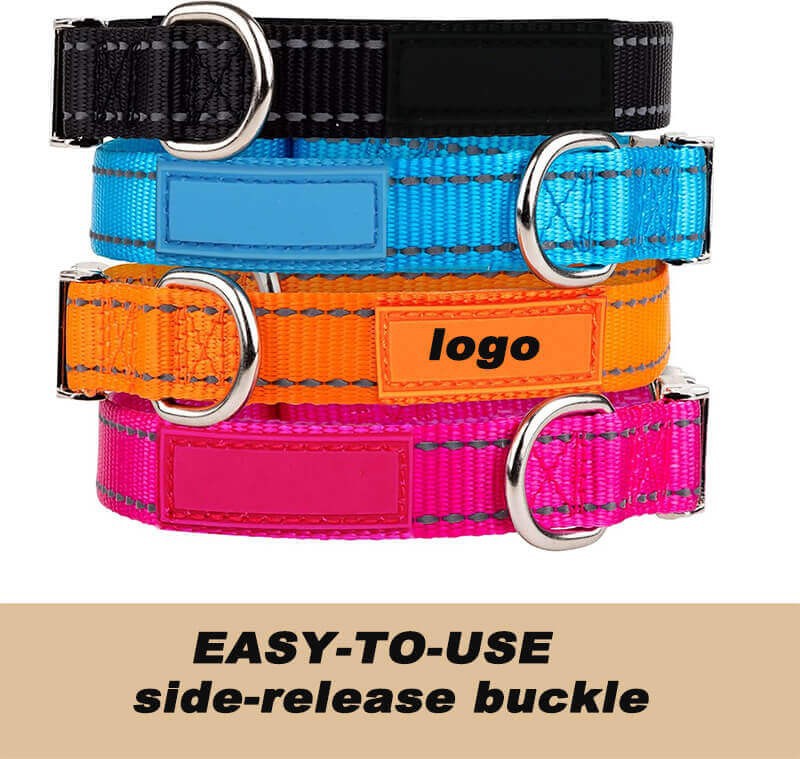 Personalized Dog Collars Reflective Nylon Collar